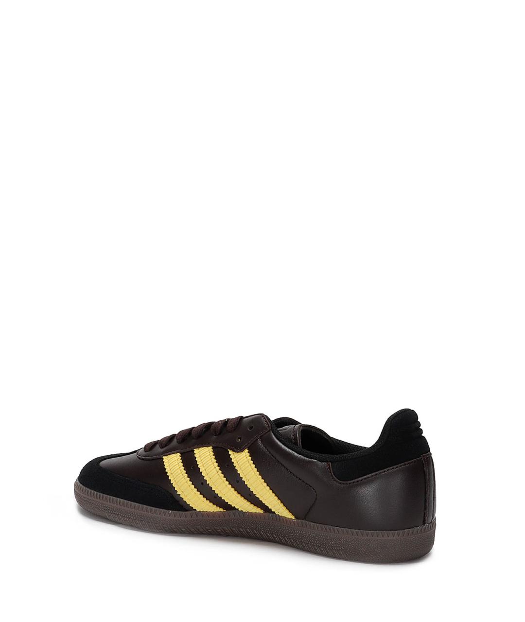 ADIDAS Коричневые кожаные низкие кроссовки / кеды, фото 3
