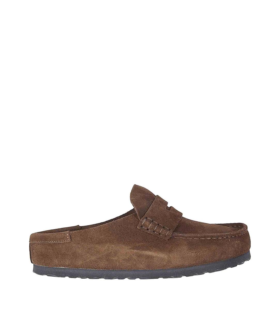 BIRKENSTOCK Коричневые замшевые мюли, фото 1