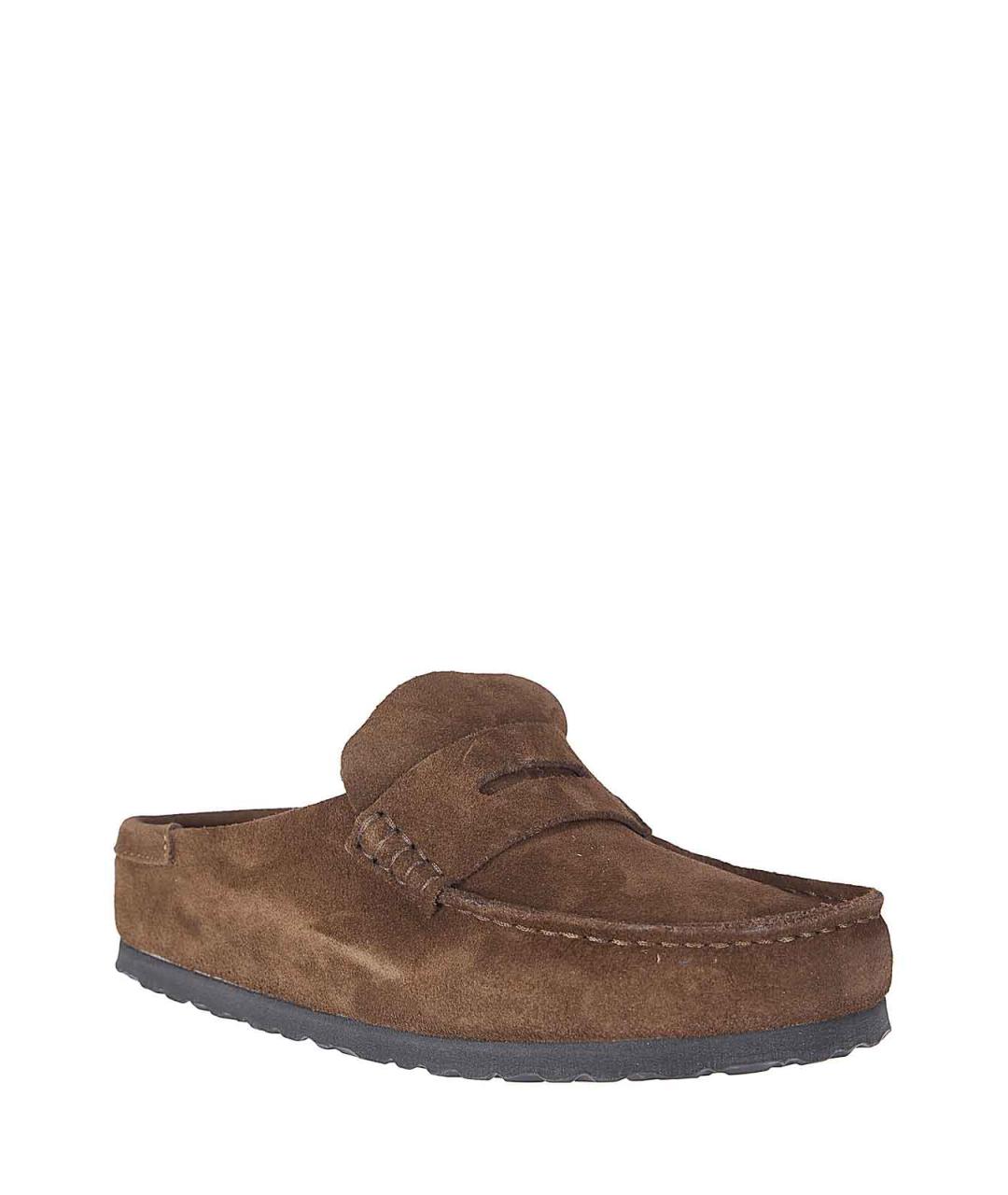 BIRKENSTOCK Коричневые замшевые мюли, фото 2