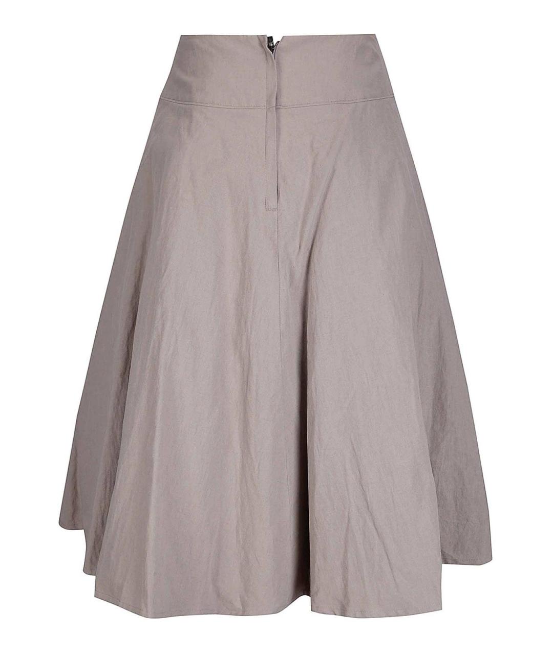 YOHJI YAMAMOTO Бежевая хлопковая юбка миди, фото 2