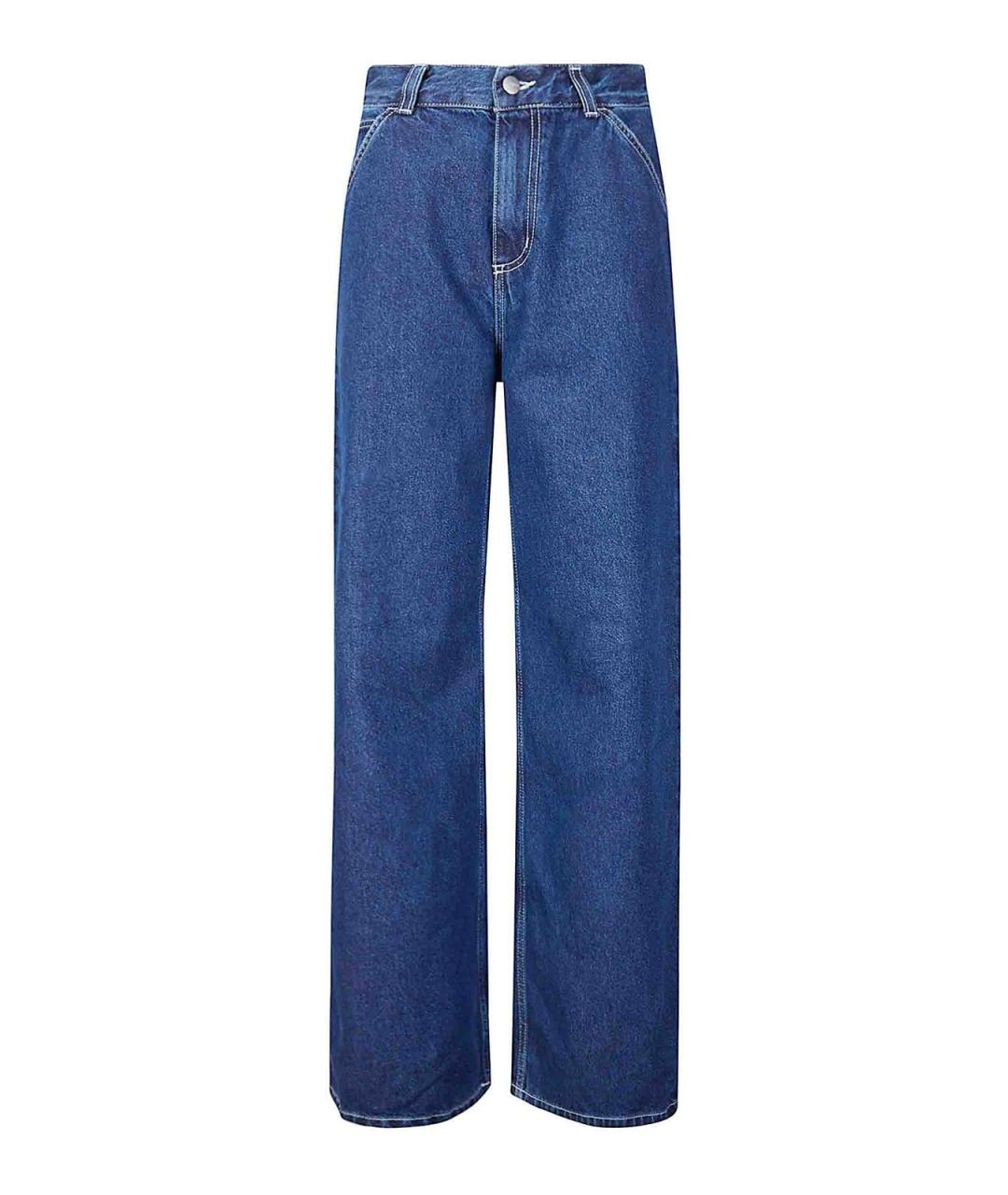 CARHARTT Синие хлопковые прямые джинсы, фото 1
