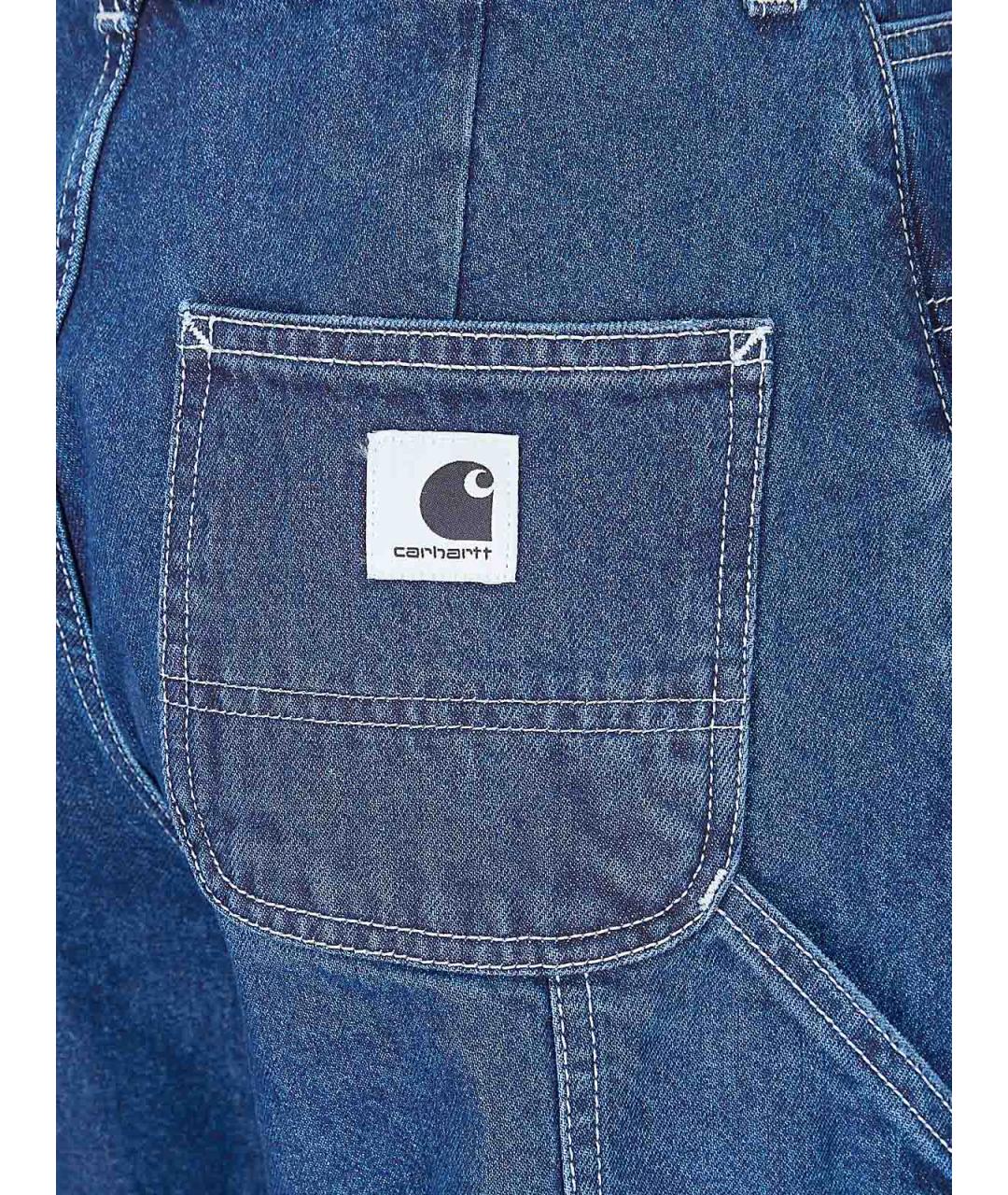 CARHARTT Синие хлопковые прямые джинсы, фото 3