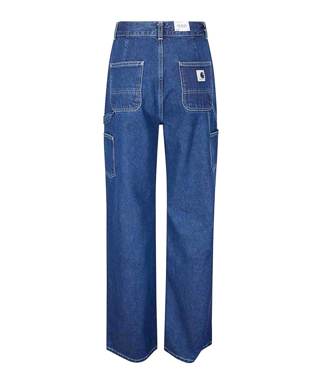 CARHARTT Синие хлопковые прямые джинсы, фото 2
