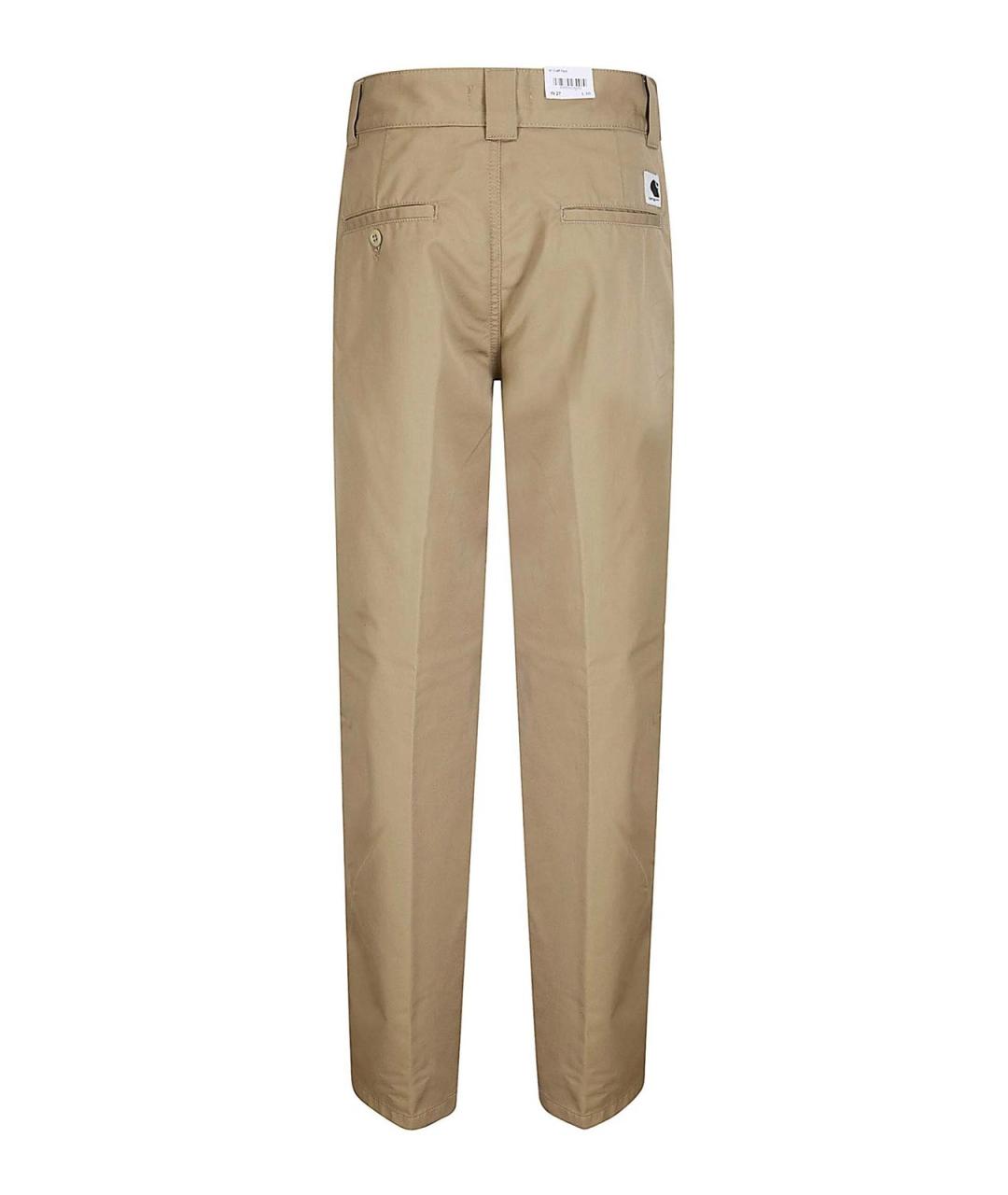 CARHARTT Бежевые хлопковые прямые брюки, фото 2