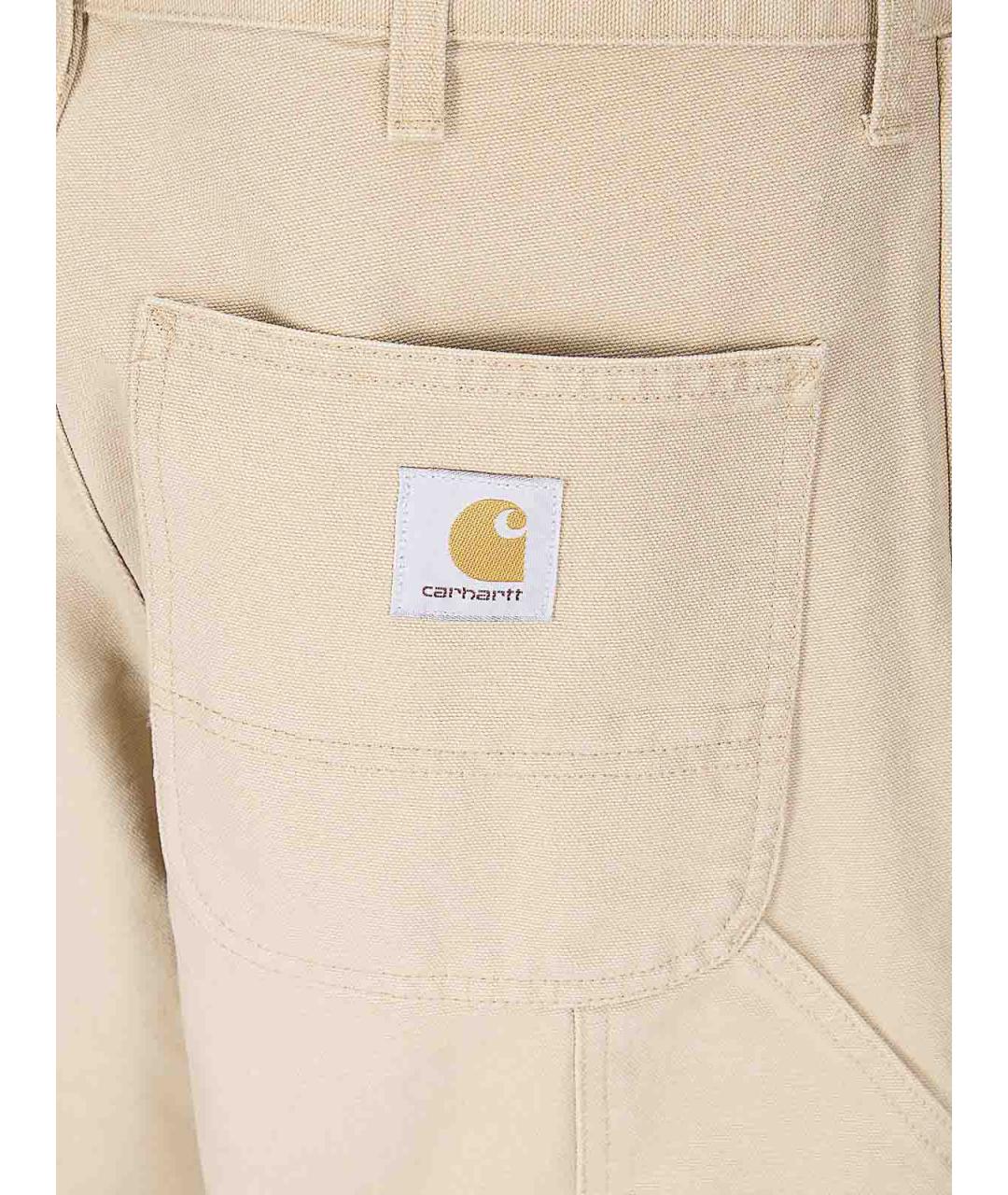 CARHARTT Бежевые хлопковые повседневные брюки, фото 3