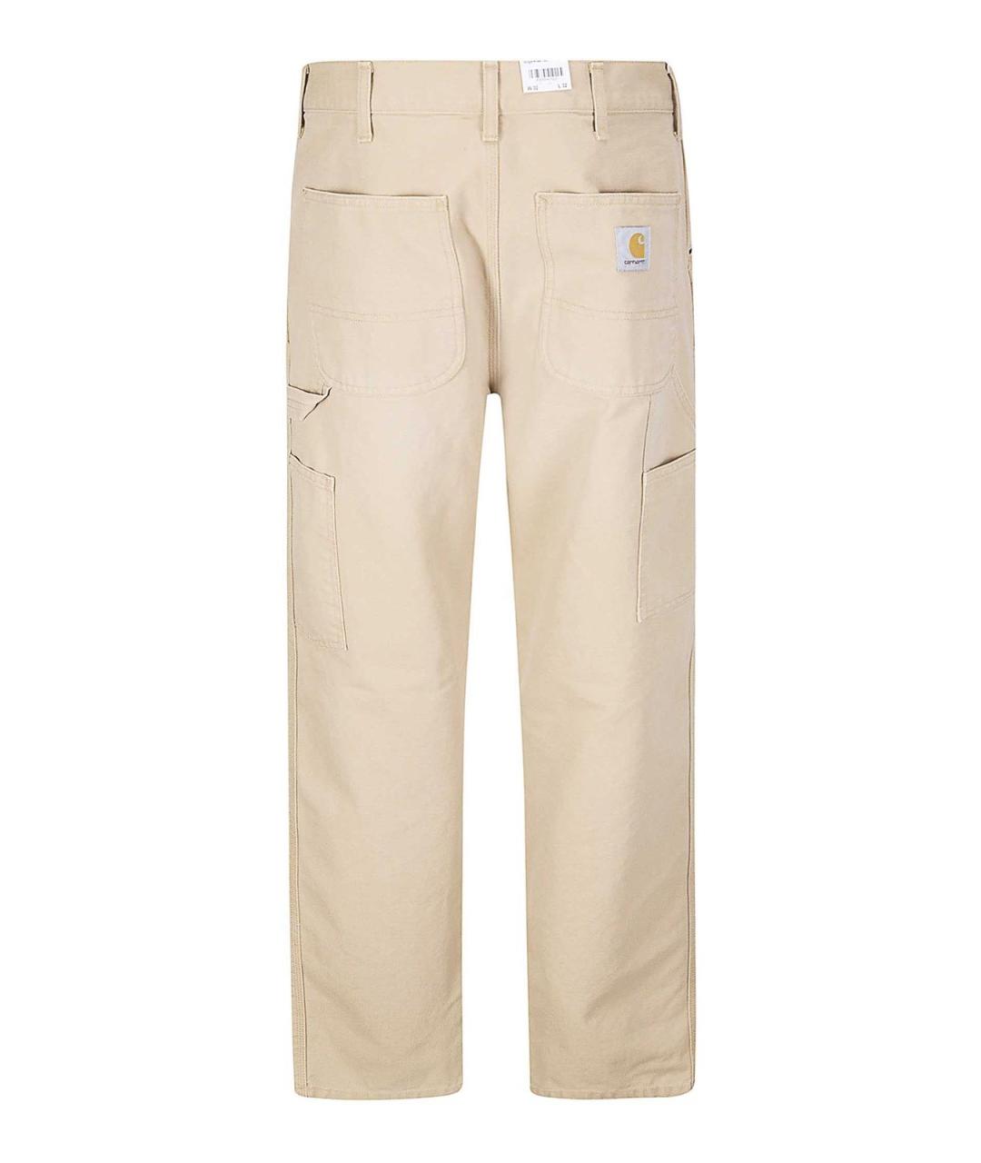 CARHARTT Бежевые хлопковые повседневные брюки, фото 2