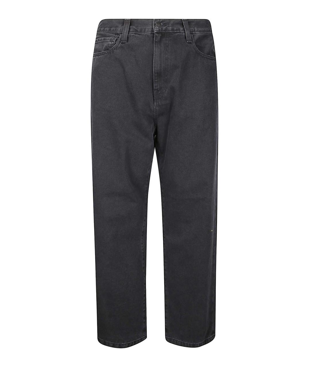 CARHARTT Черные хлопковые повседневные брюки, фото 1