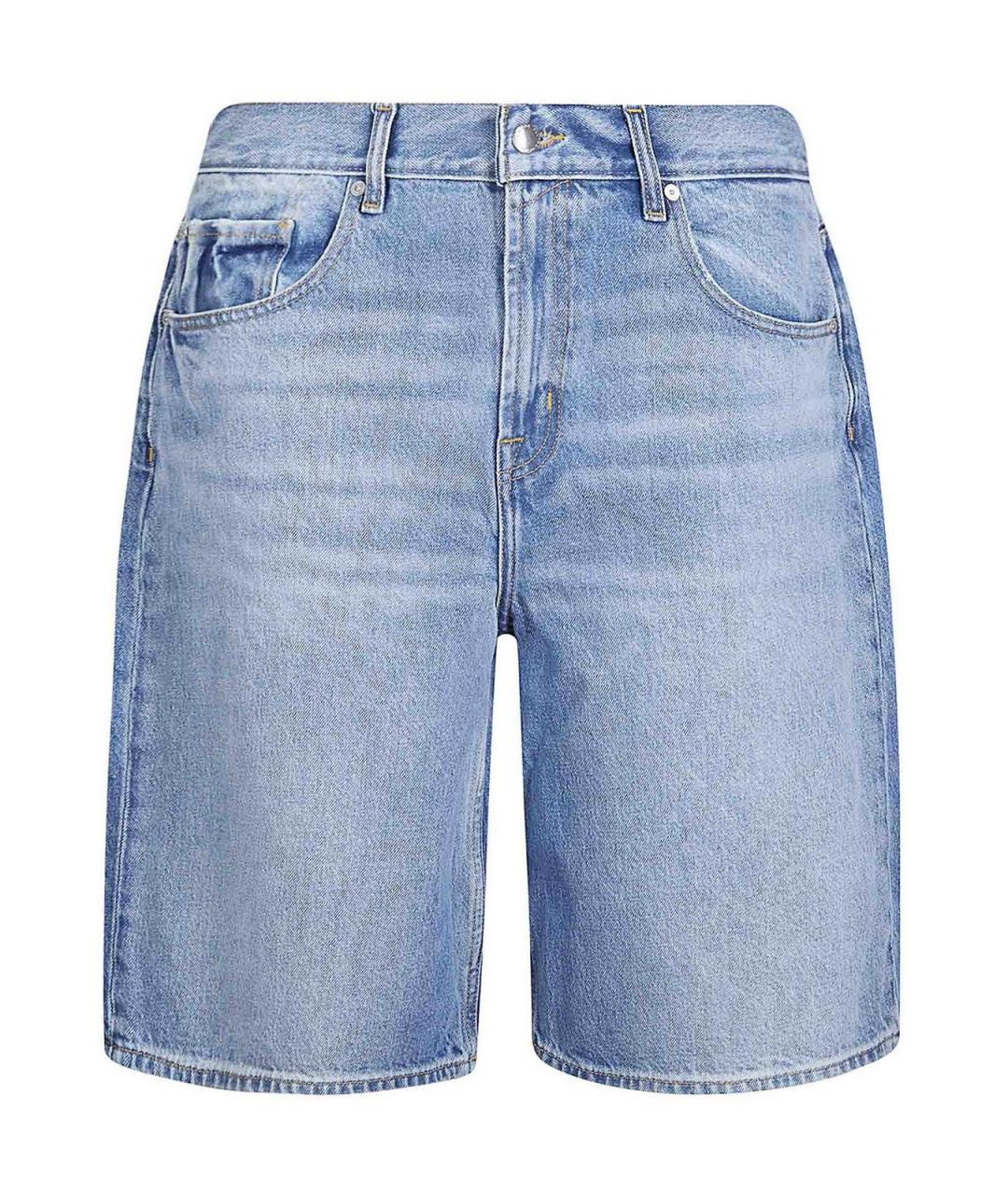 7 FOR ALL MANKIND Синие хлопковые шорты, фото 1