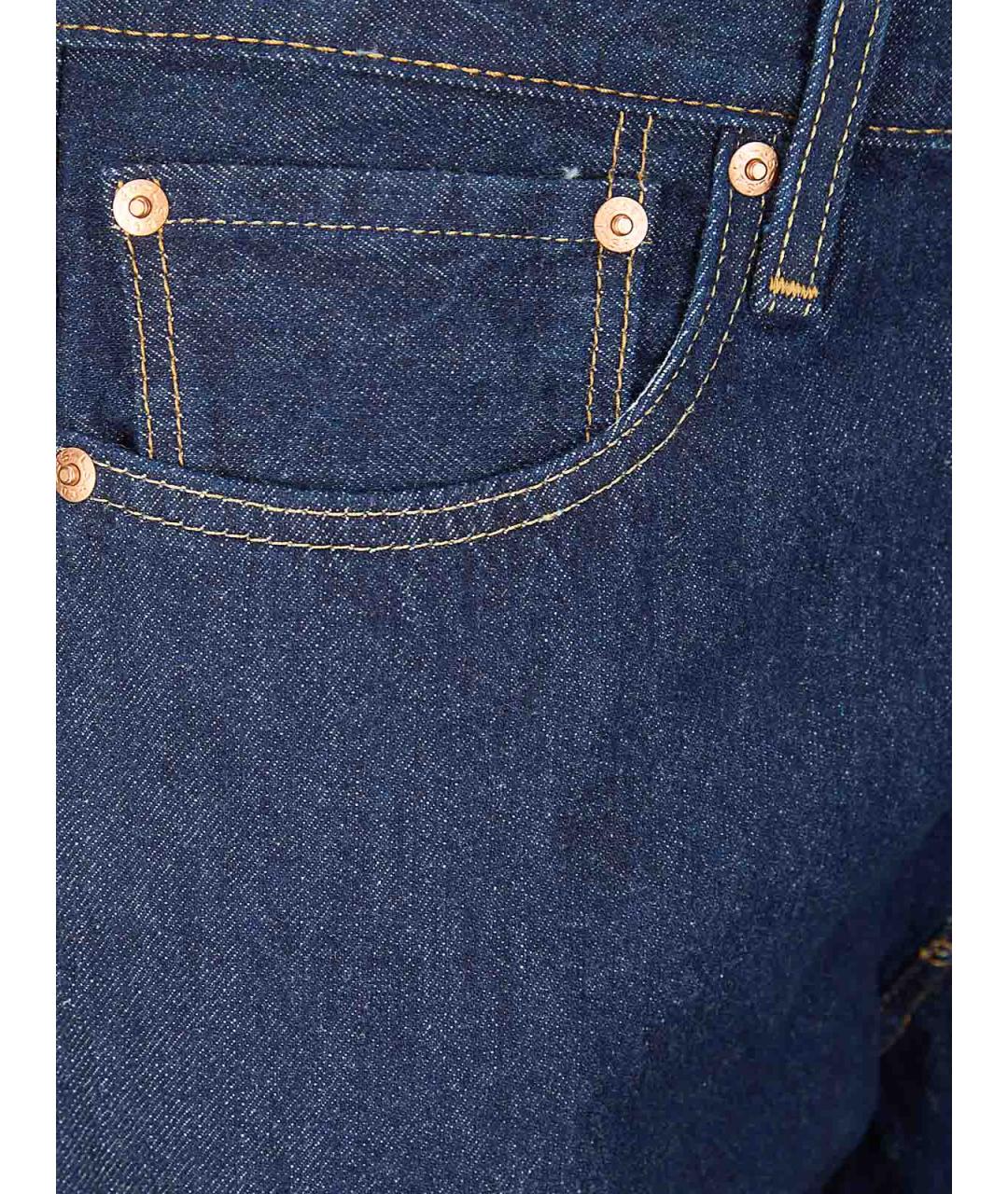 LEVI'S Синие хлопковые прямые джинсы, фото 3