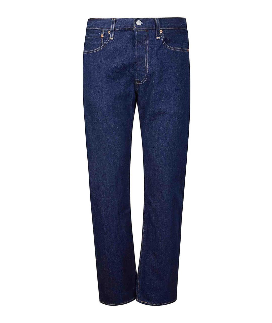 LEVI'S Синие хлопковые прямые джинсы, фото 1