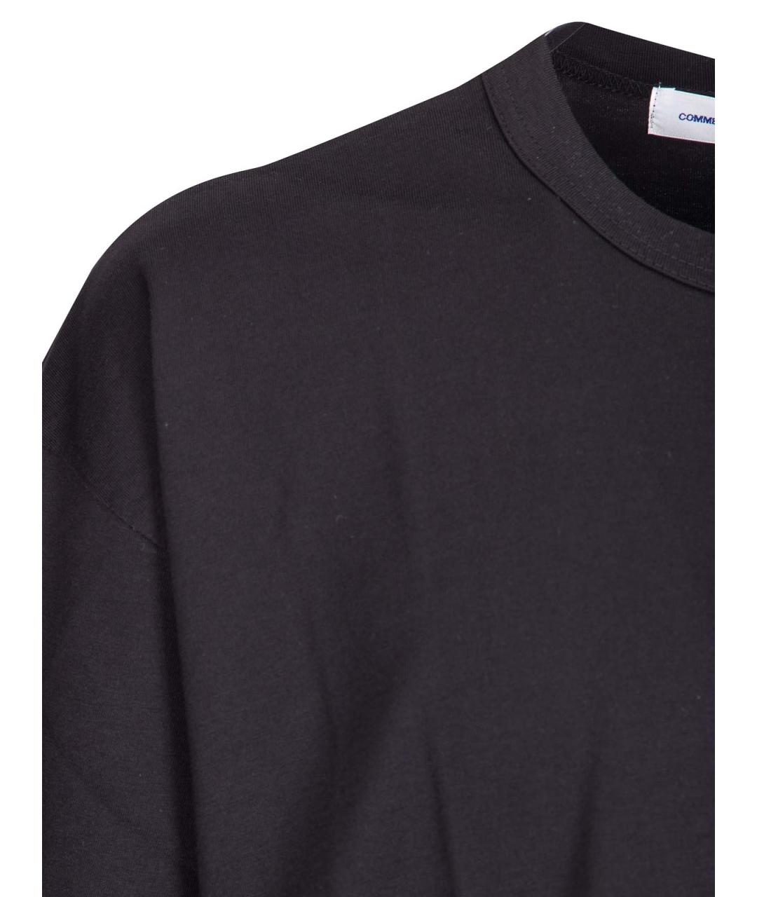 COMME DES GARÇONS SHIRT Черная хлопковая футболка, фото 3
