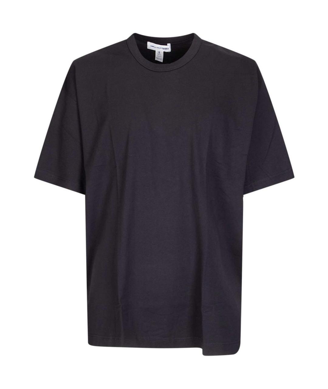 COMME DES GARÇONS SHIRT Черная хлопковая футболка, фото 1