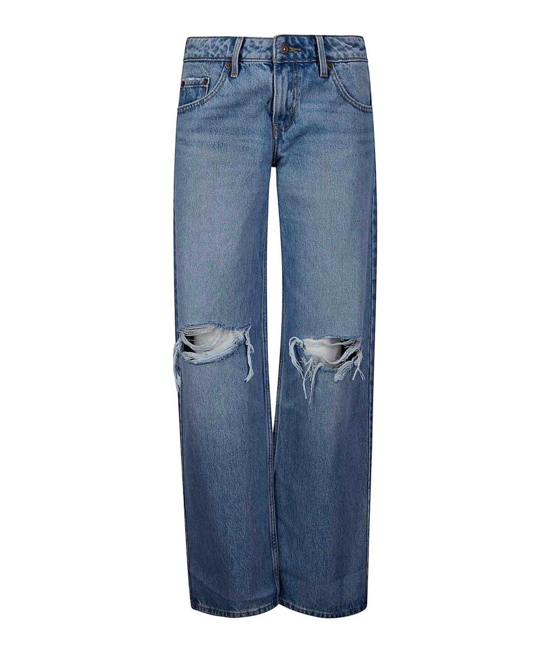 LEVI'S Синие хлопковые прямые джинсы, фото 1