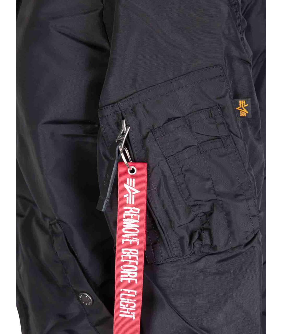ALPHA INDUSTRIES Черная полиамидовая куртка, фото 3