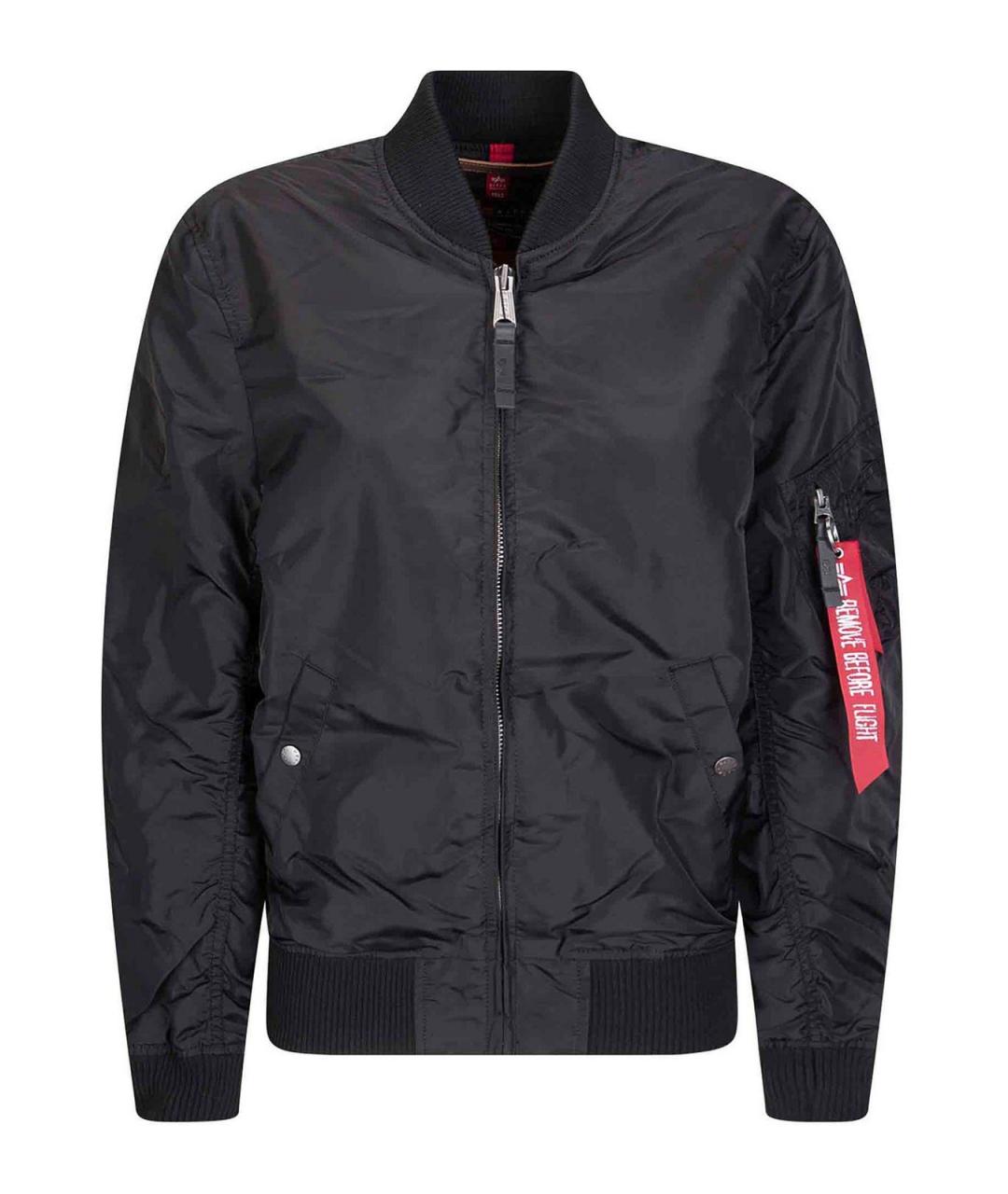 ALPHA INDUSTRIES Черная полиамидовая куртка, фото 1