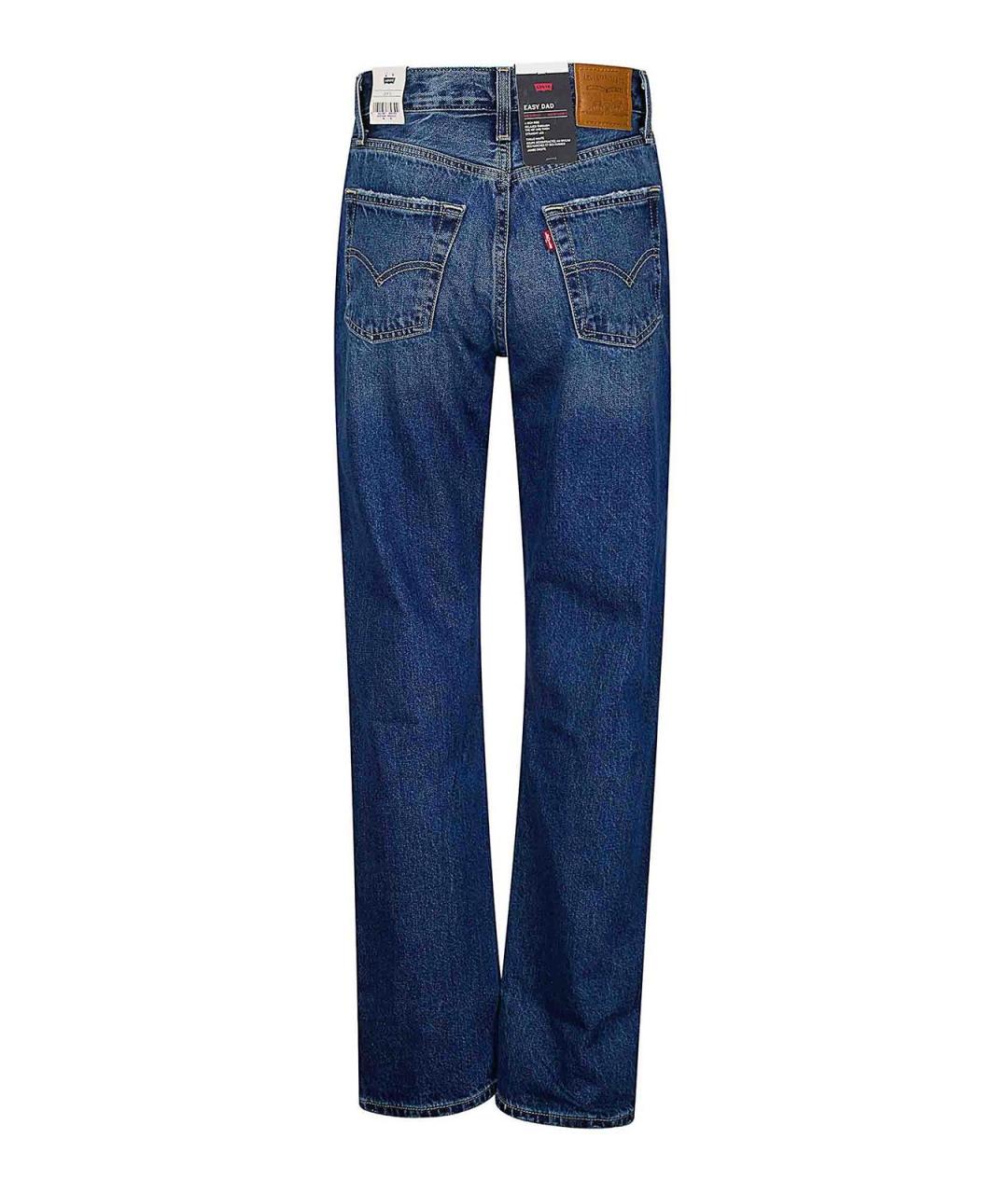 LEVI'S Синие хлопковые прямые джинсы, фото 2