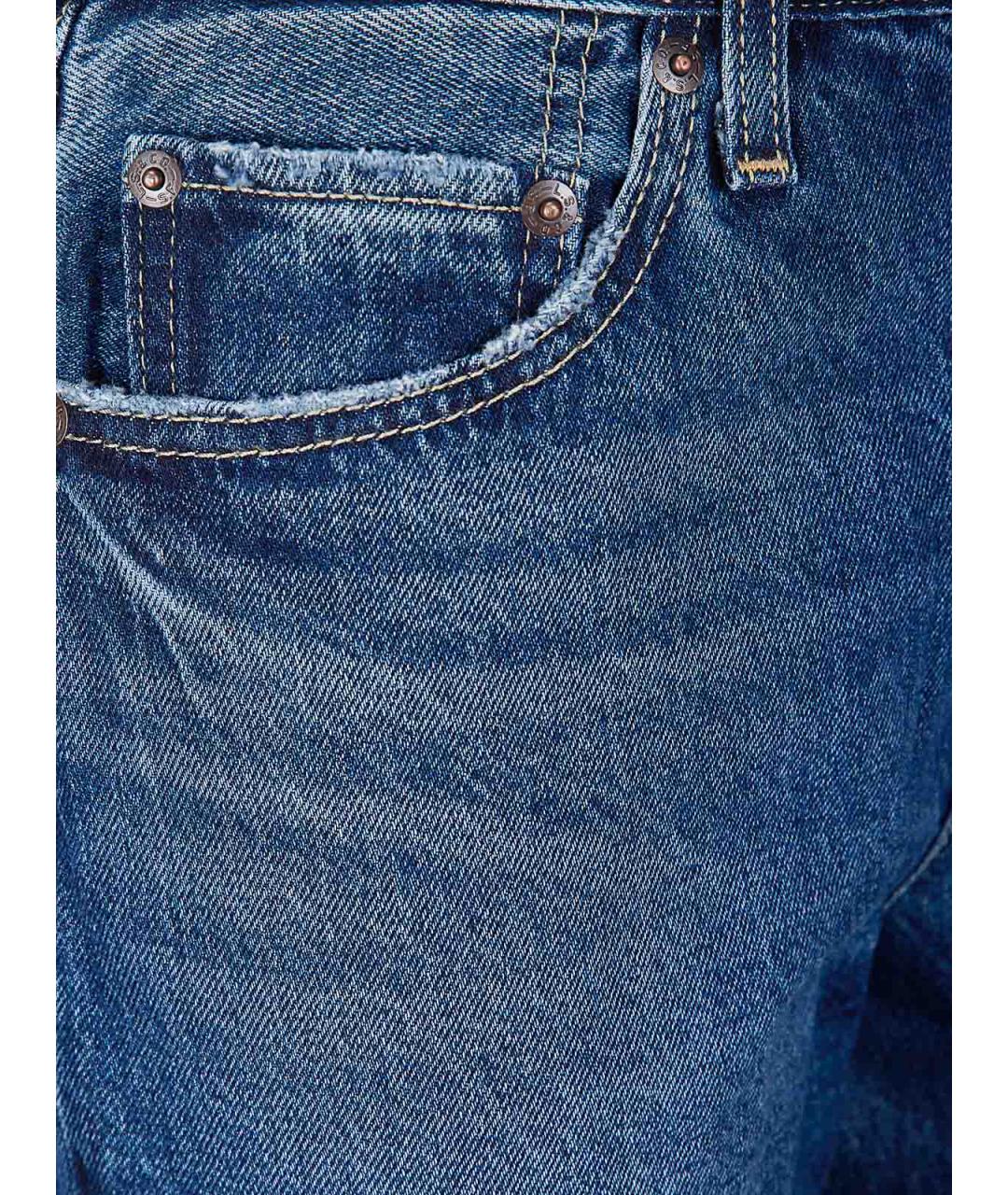 LEVI'S Синие хлопковые прямые джинсы, фото 3