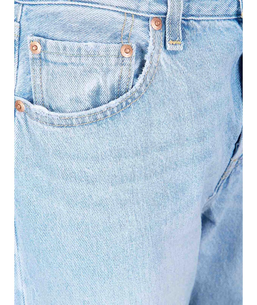 LEVI'S Синие хлопковые прямые джинсы, фото 3