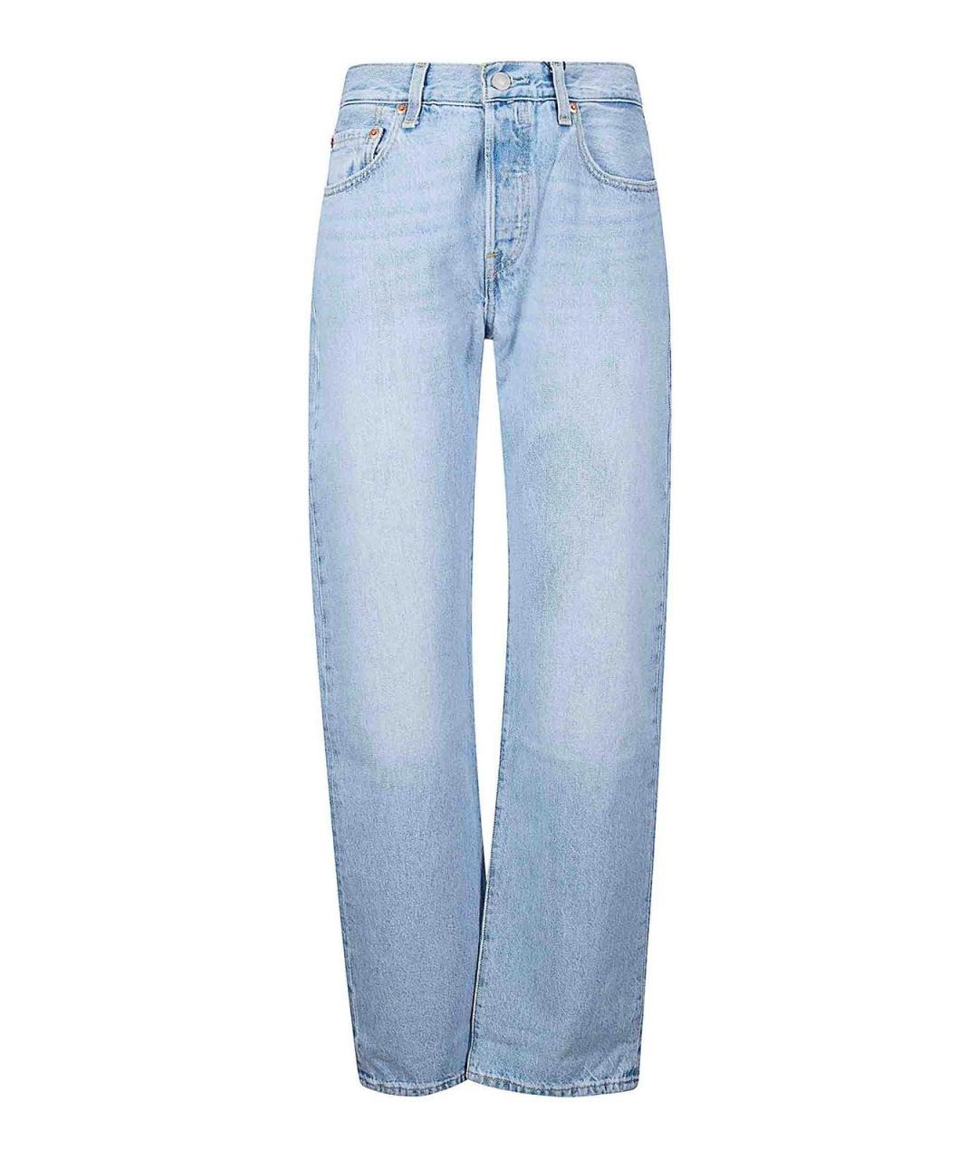 LEVI'S Синие хлопковые прямые джинсы, фото 1