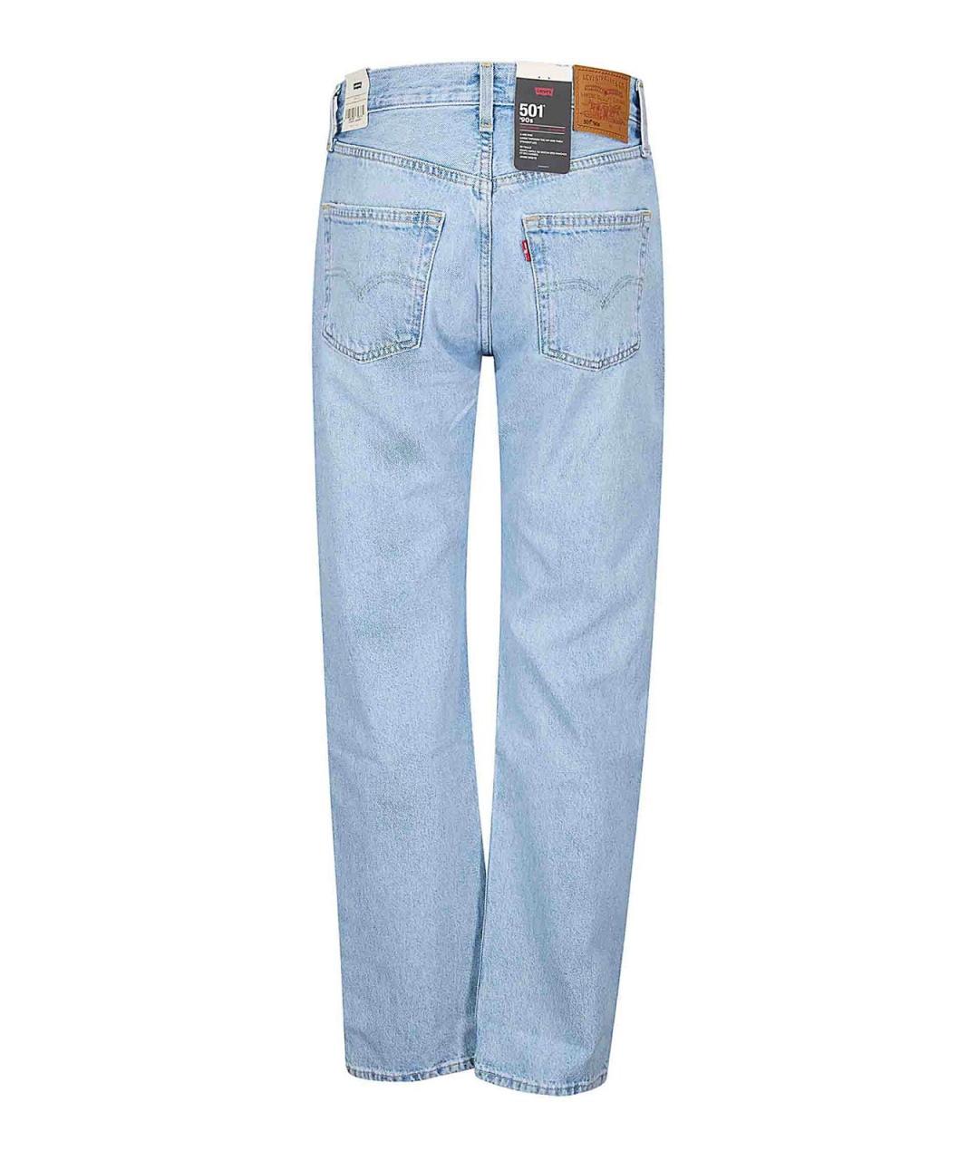 LEVI'S Синие хлопковые прямые джинсы, фото 2