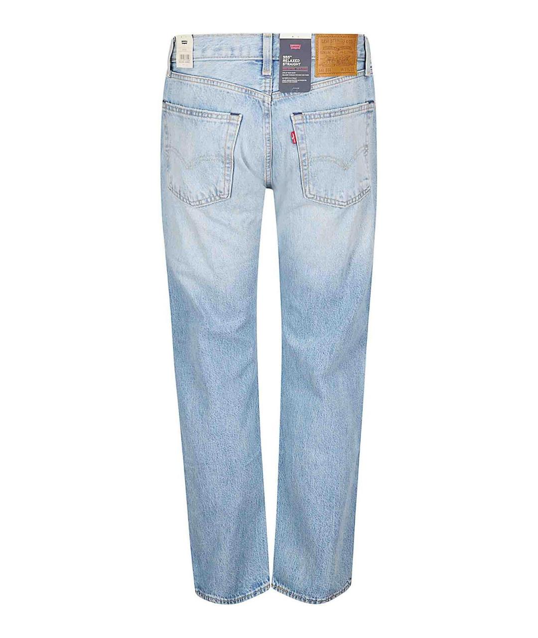 LEVI'S Синие хлопковые прямые джинсы, фото 2