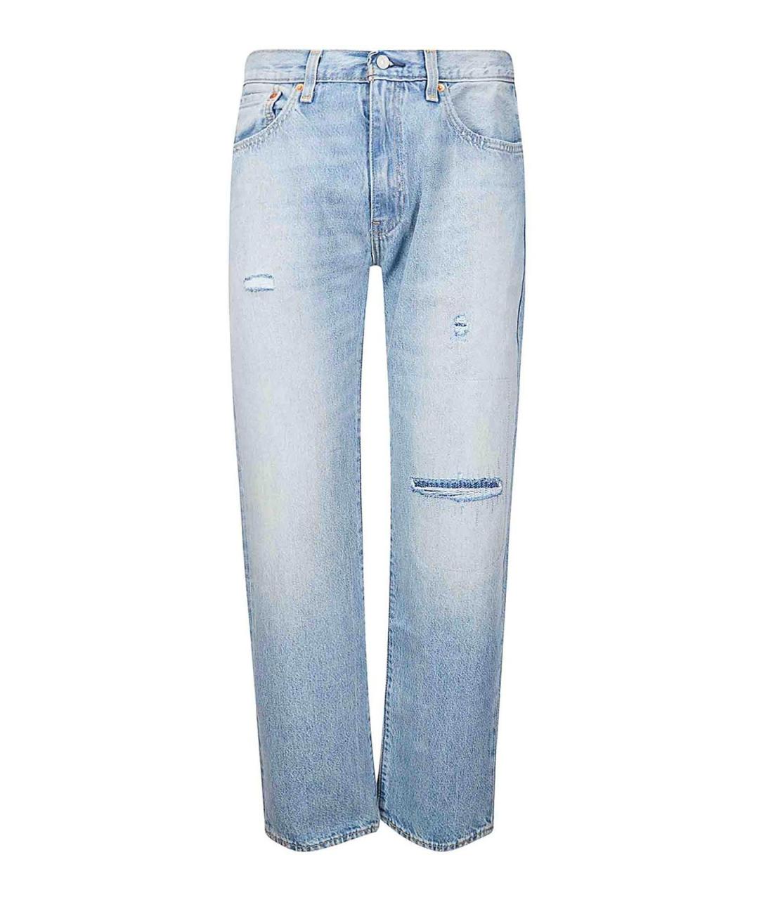 LEVI'S Синие хлопковые прямые джинсы, фото 1
