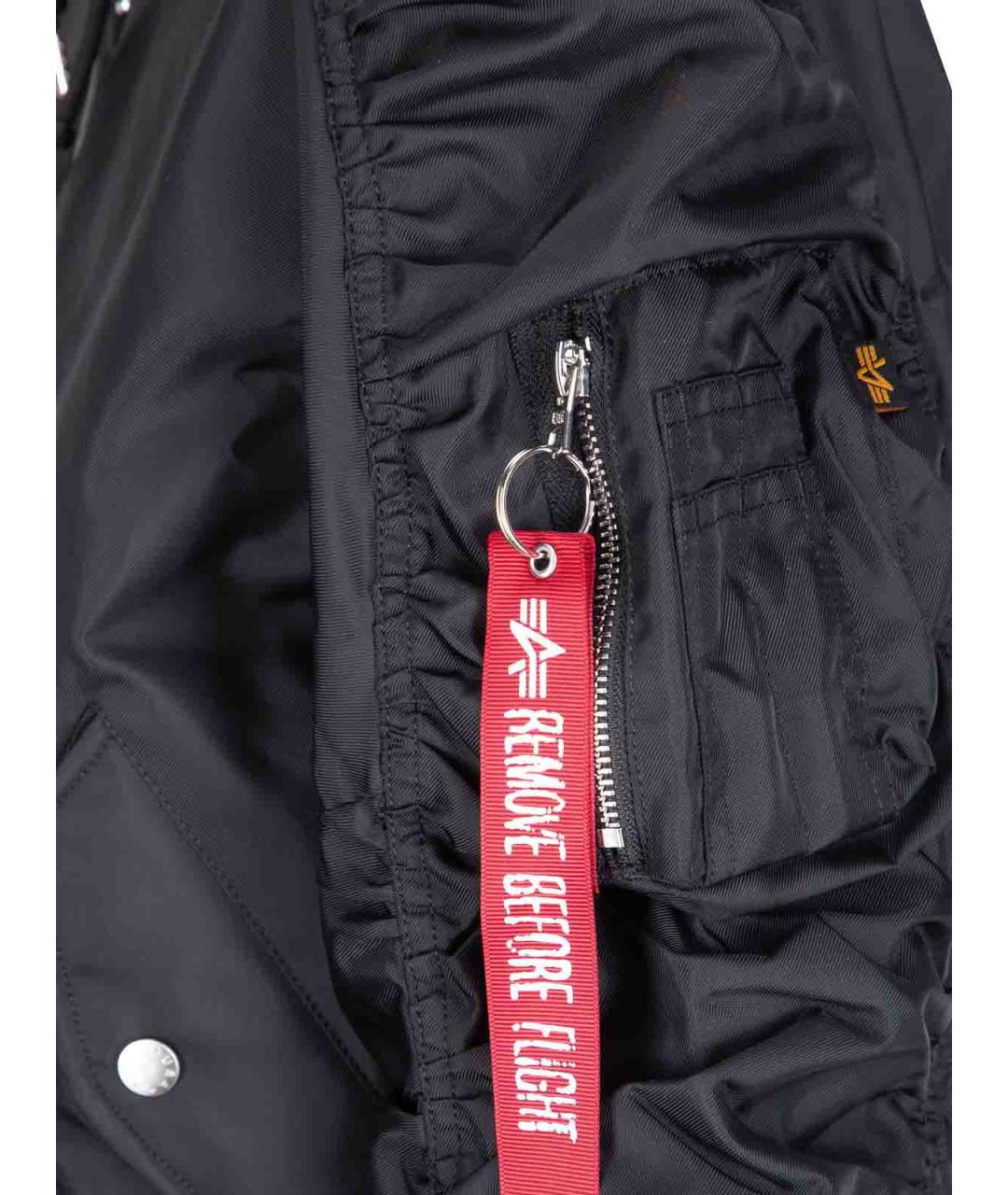 ALPHA INDUSTRIES Черная полиамидовая куртка, фото 3