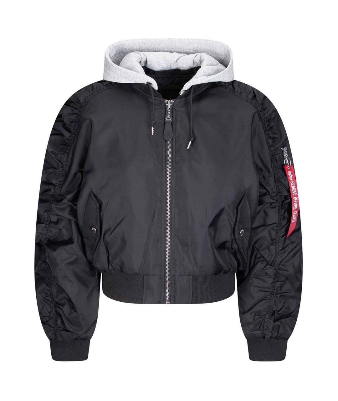 ALPHA INDUSTRIES Черная полиамидовая куртка, фото 1