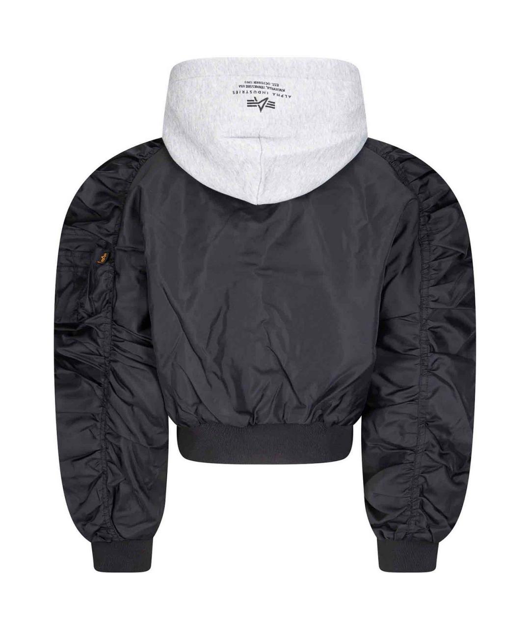 ALPHA INDUSTRIES Черная полиамидовая куртка, фото 2