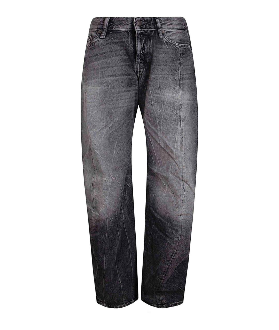 ACNE STUDIOS Черные хлопковые прямые джинсы, фото 1