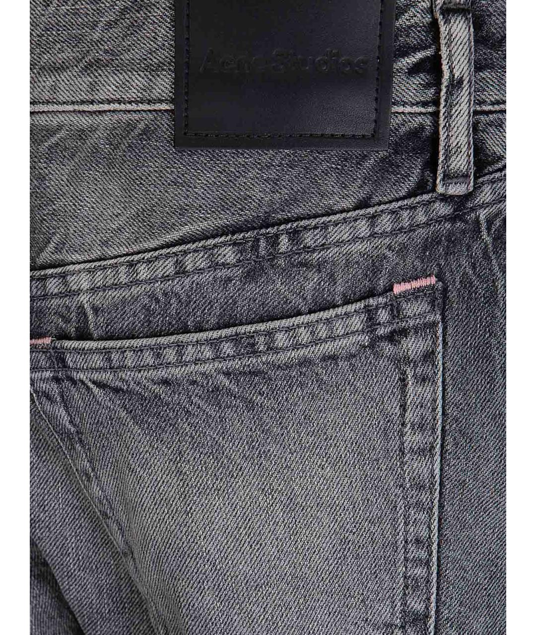 ACNE STUDIOS Черные хлопковые прямые джинсы, фото 3