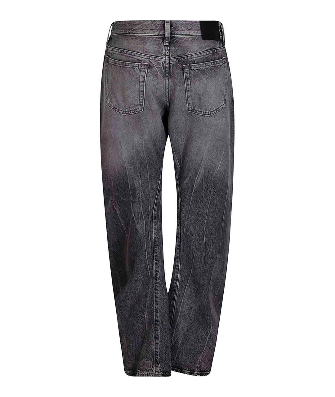 ACNE STUDIOS Черные хлопковые прямые джинсы, фото 2