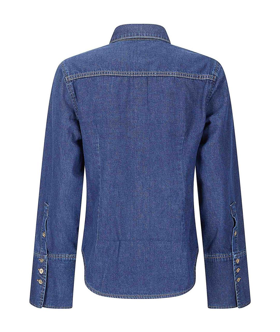 7 FOR ALL MANKIND Синяя хлопковая рубашка, фото 2