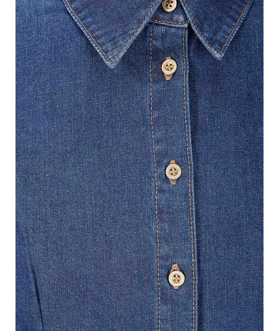 7 FOR ALL MANKIND Синяя хлопковая рубашка, фото 3