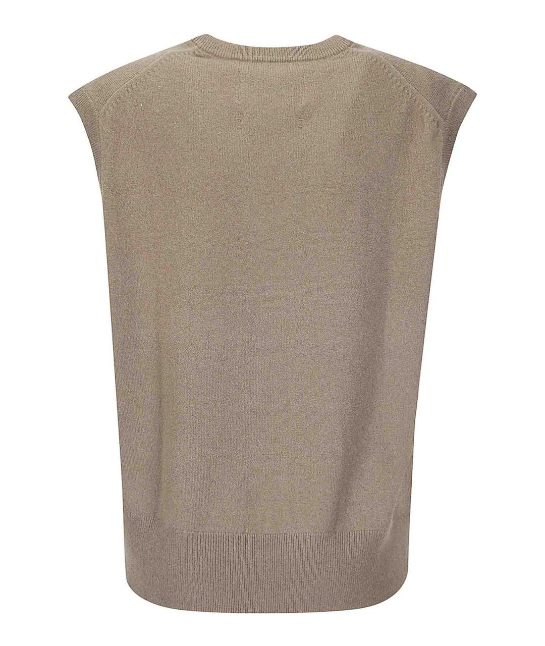 EXTREME CASHMERE Бежевая кашемировая майка, фото 2