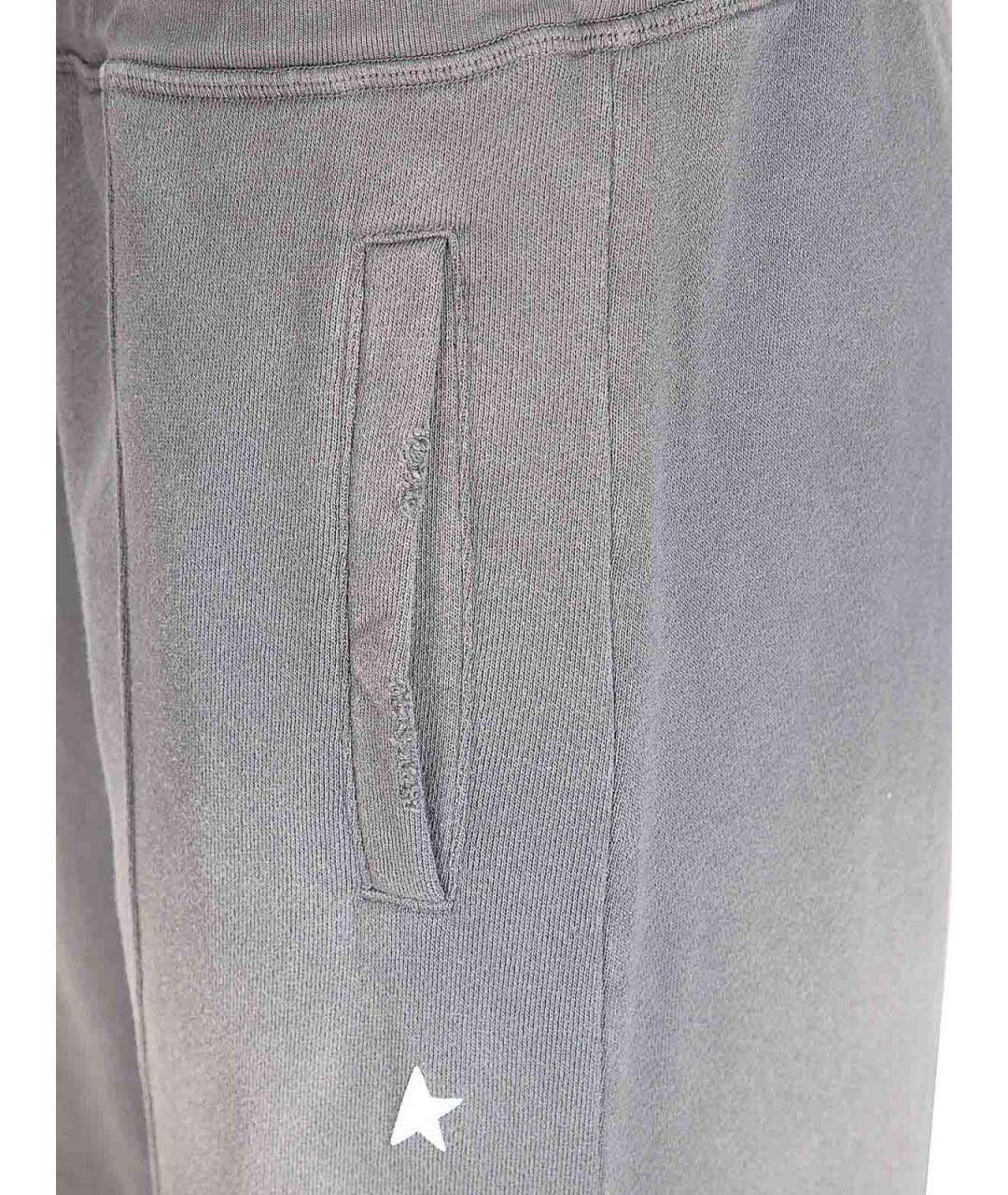 GOLDEN GOOSE DELUXE BRAND Серые хлопковые спортивные брюки и шорты, фото 3