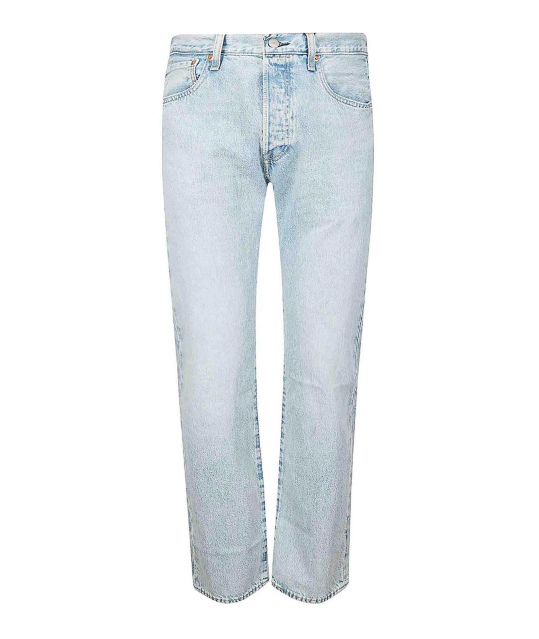 LEVI'S Синие хлопковые прямые джинсы, фото 1