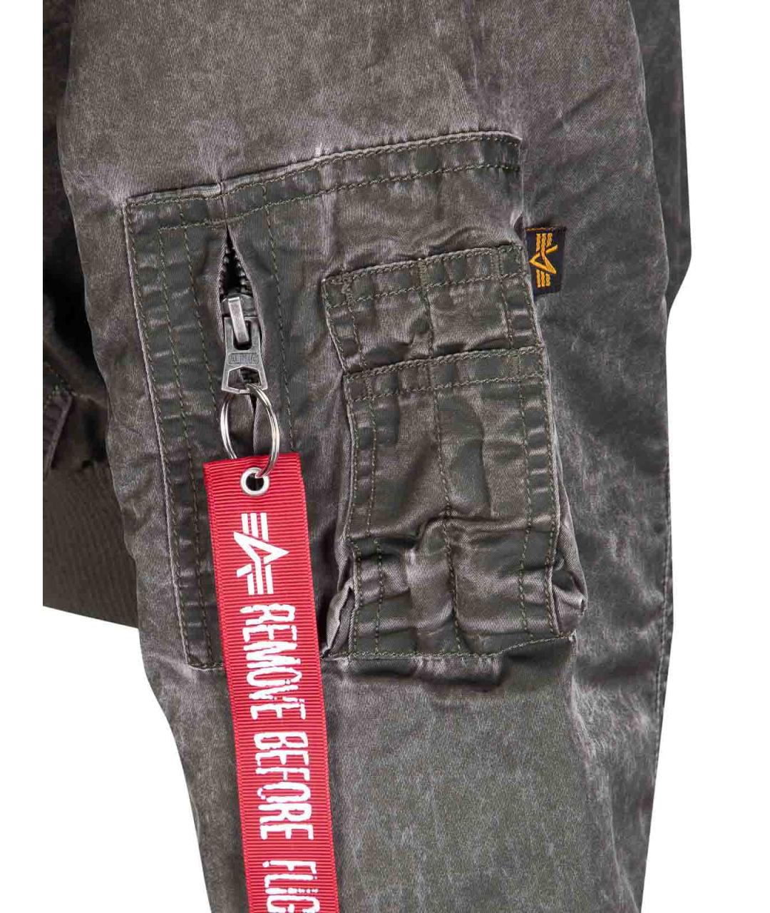 ALPHA INDUSTRIES Зеленая полиамидовая куртка, фото 3