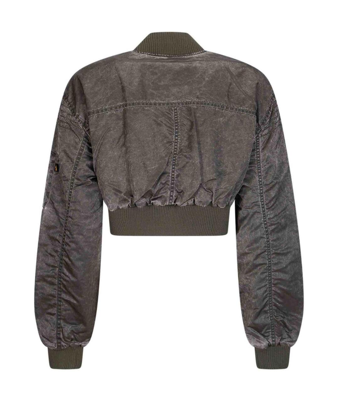 ALPHA INDUSTRIES Зеленая полиамидовая куртка, фото 2