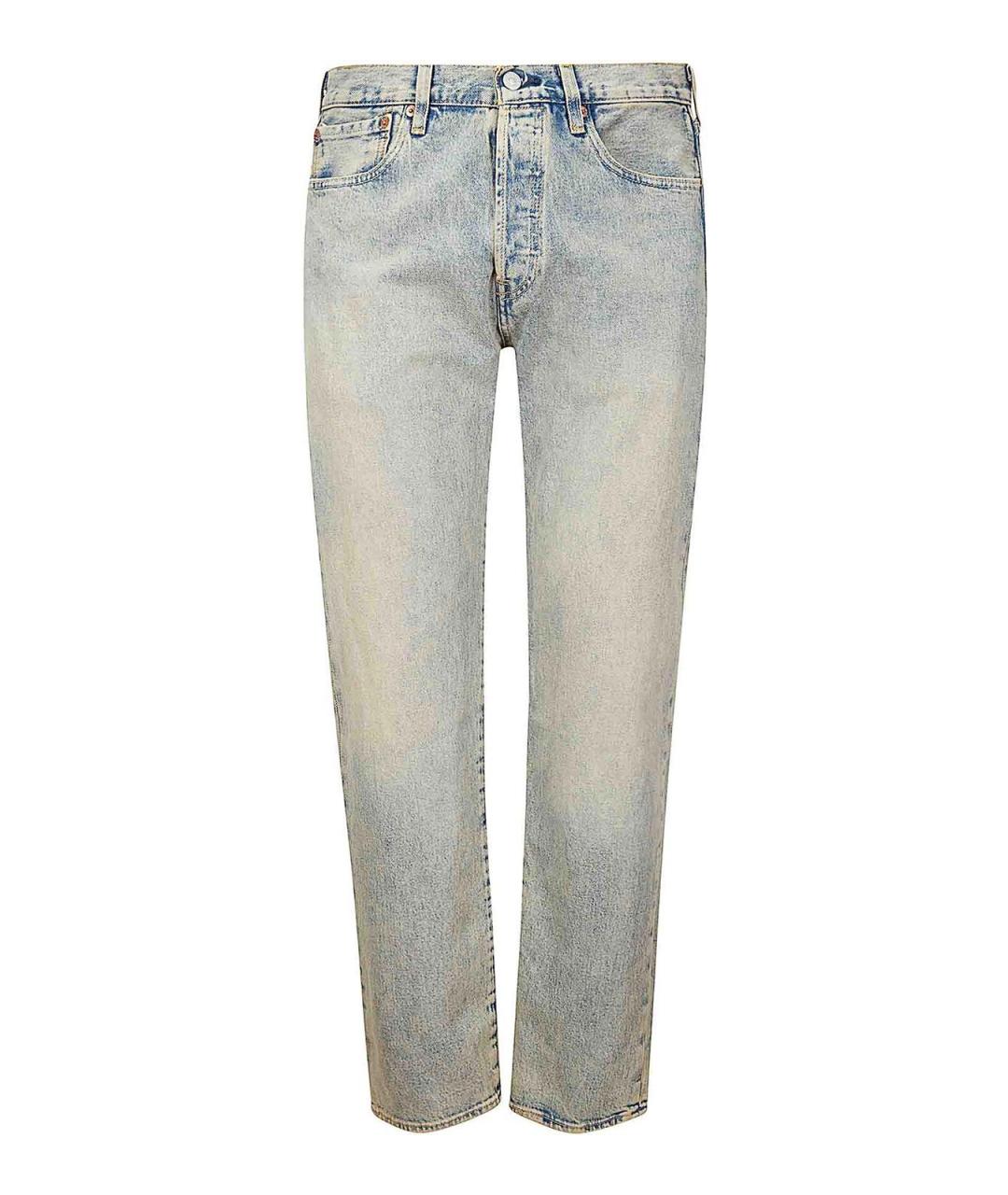 LEVI'S Синие хлопковые прямые джинсы, фото 1
