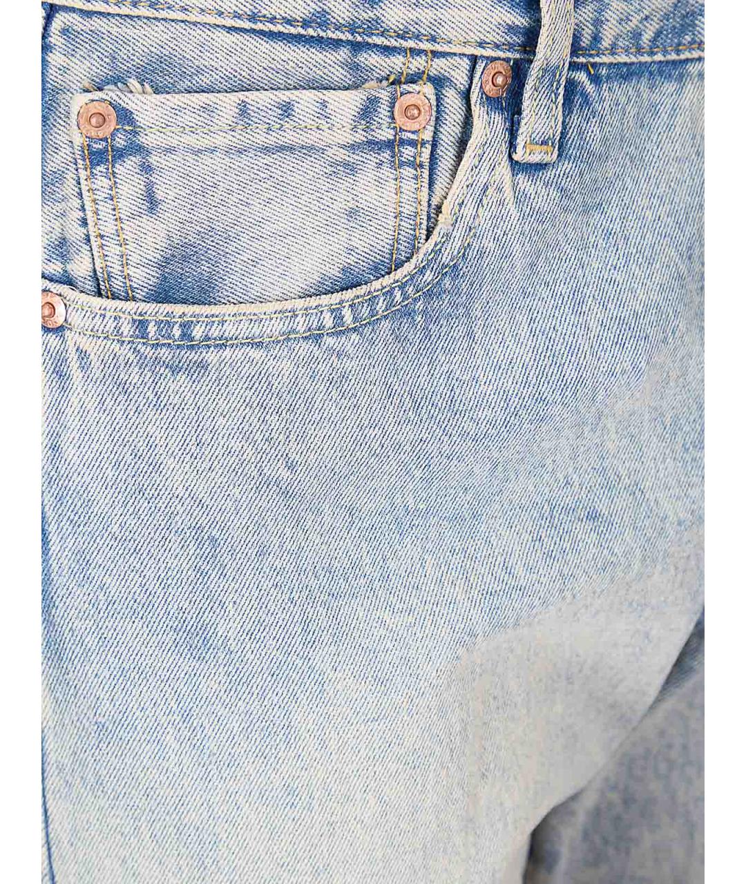 LEVI'S Синие хлопковые прямые джинсы, фото 3