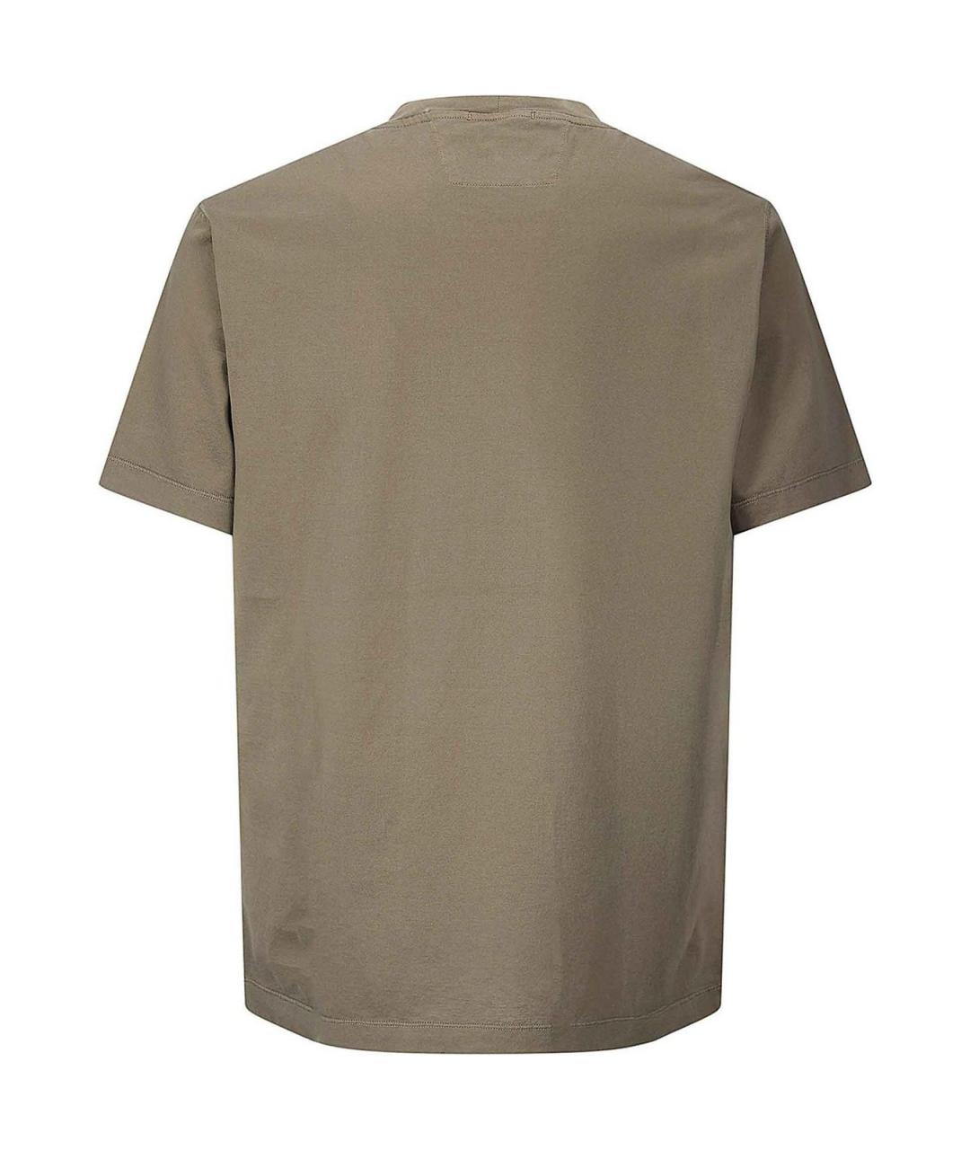 CP COMPANY Зеленая хлопковая футболка, фото 2