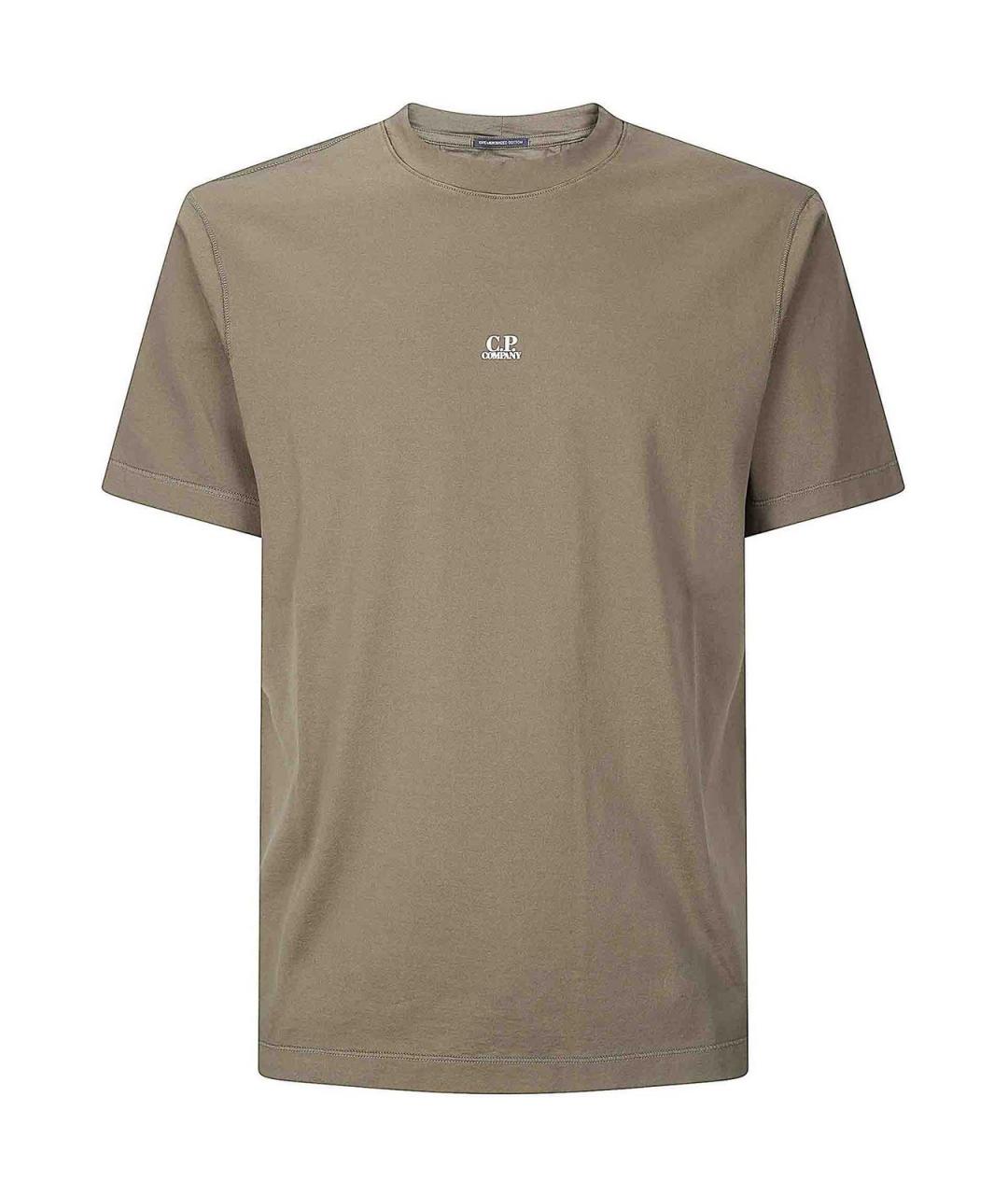 CP COMPANY Зеленая хлопковая футболка, фото 1