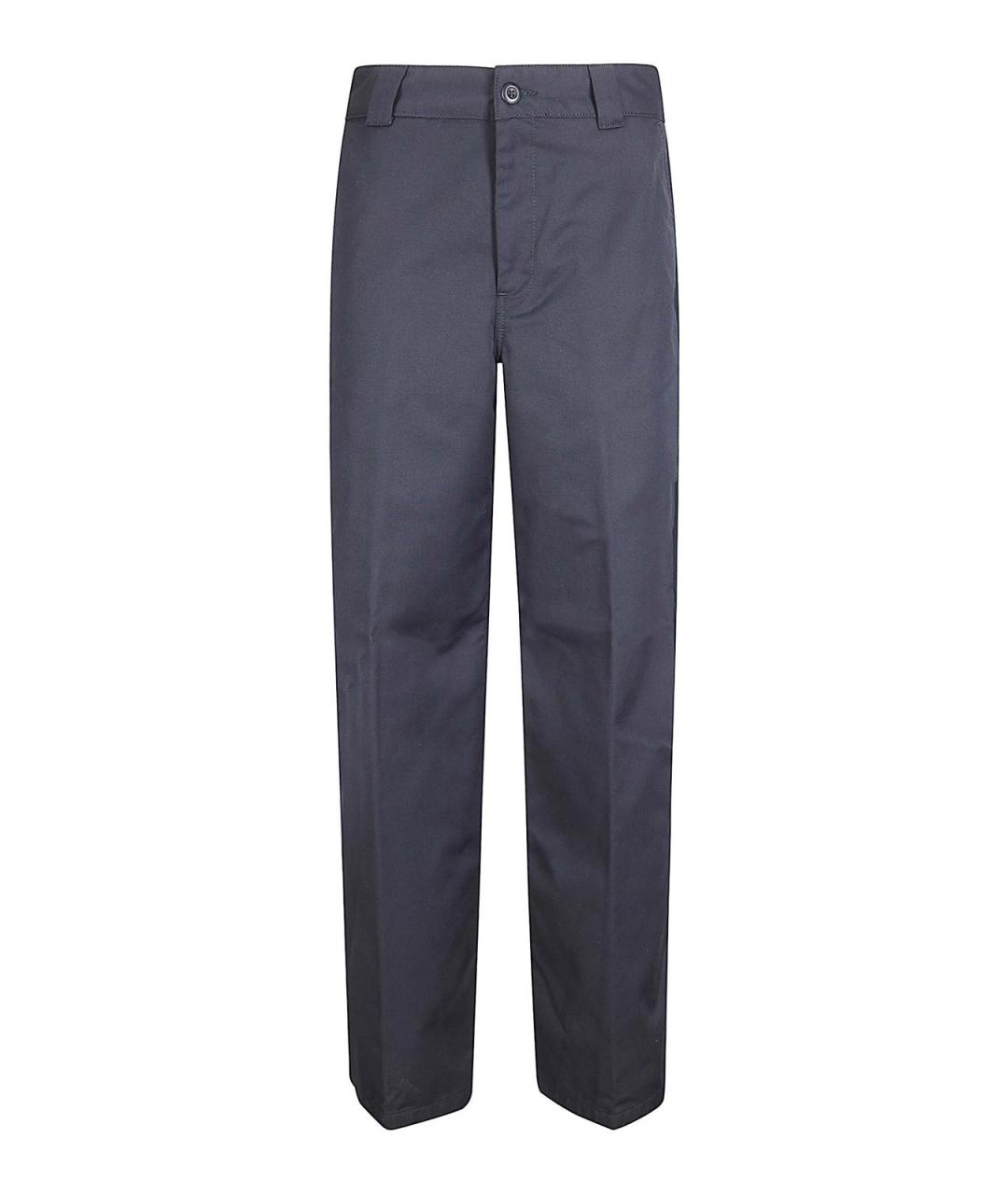 CARHARTT Черные хлопковые прямые брюки, фото 1