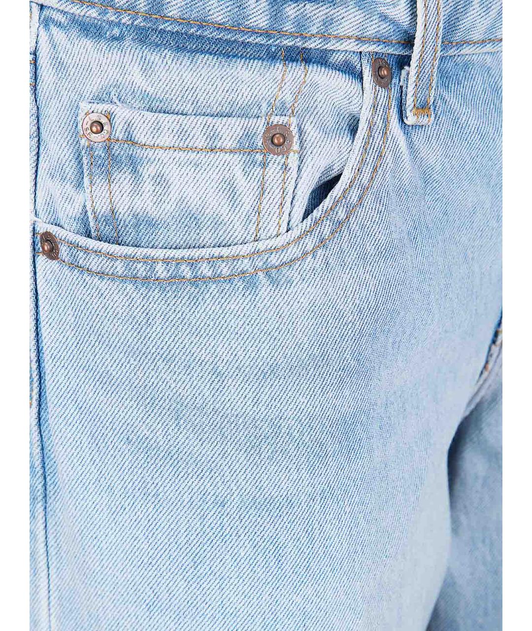 LEVI'S Синие хлопковые прямые джинсы, фото 3