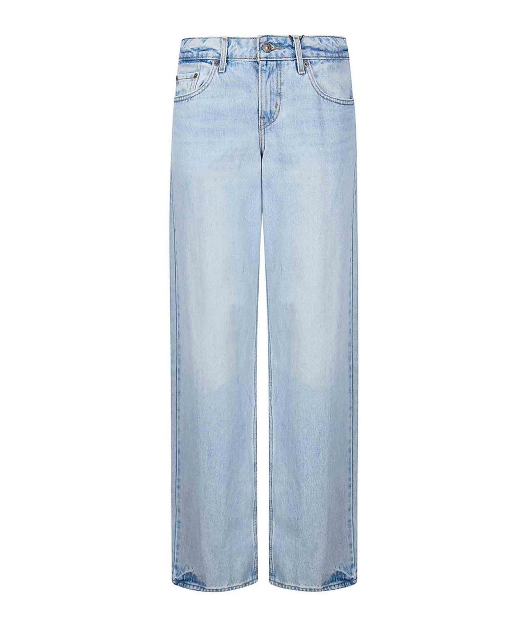 LEVI'S Синие хлопковые прямые джинсы, фото 1