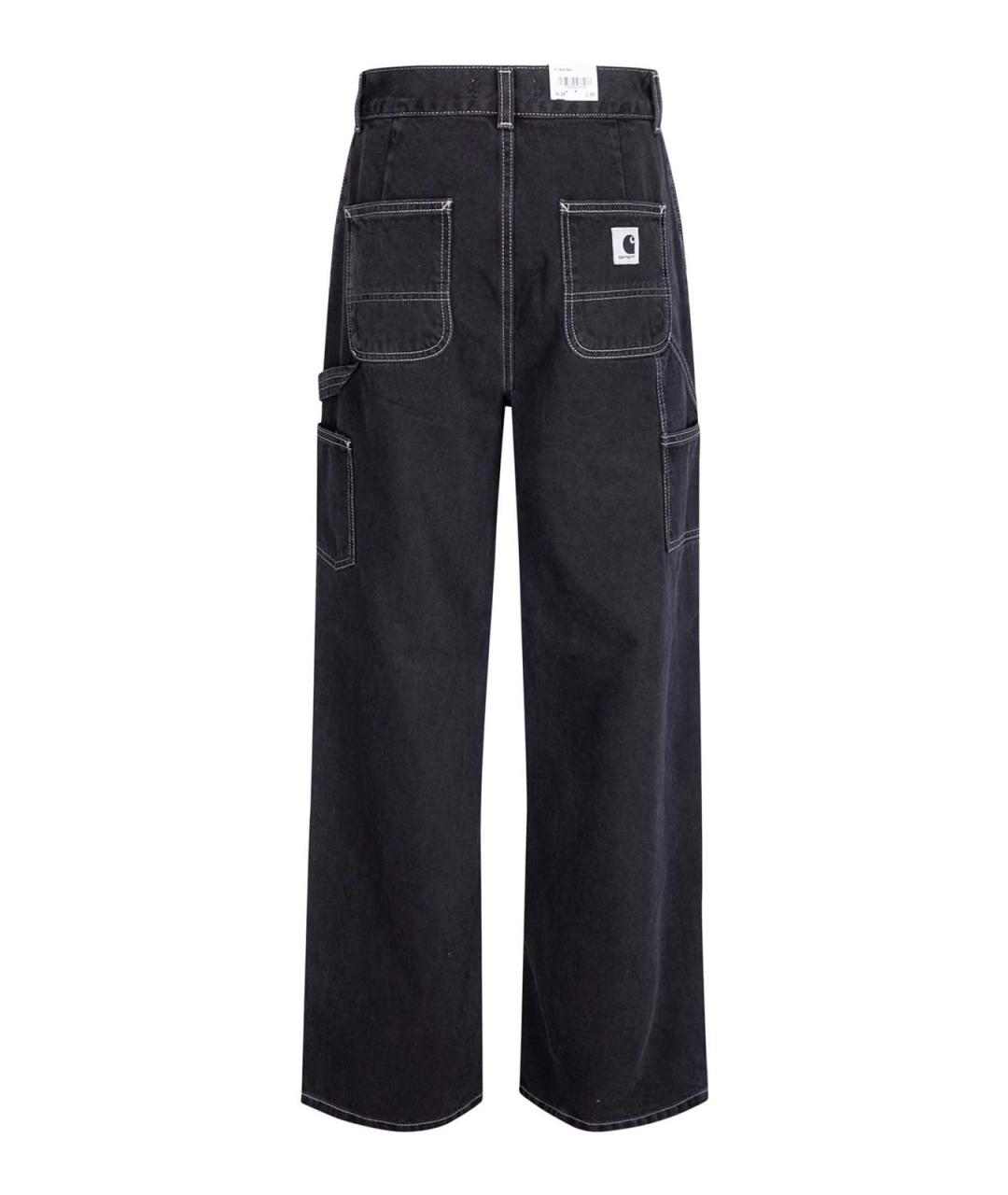 CARHARTT Черные хлопковые прямые джинсы, фото 2