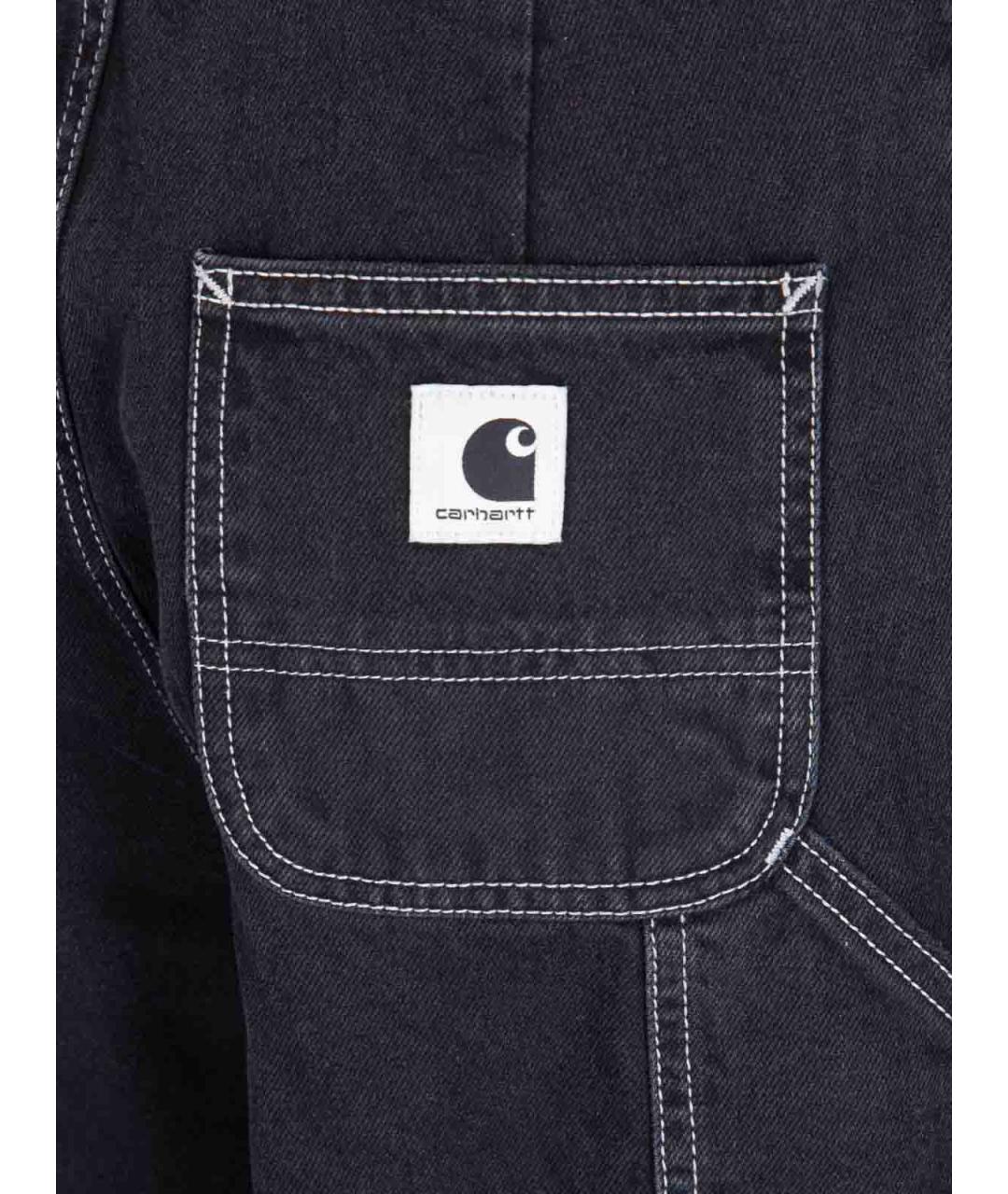 CARHARTT Черные хлопковые прямые джинсы, фото 3