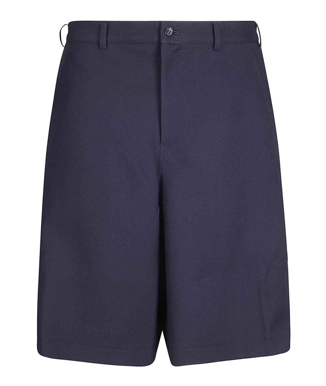 COMME DES GARÇONS SHIRT Синие полиэстеровые шорты, фото 1