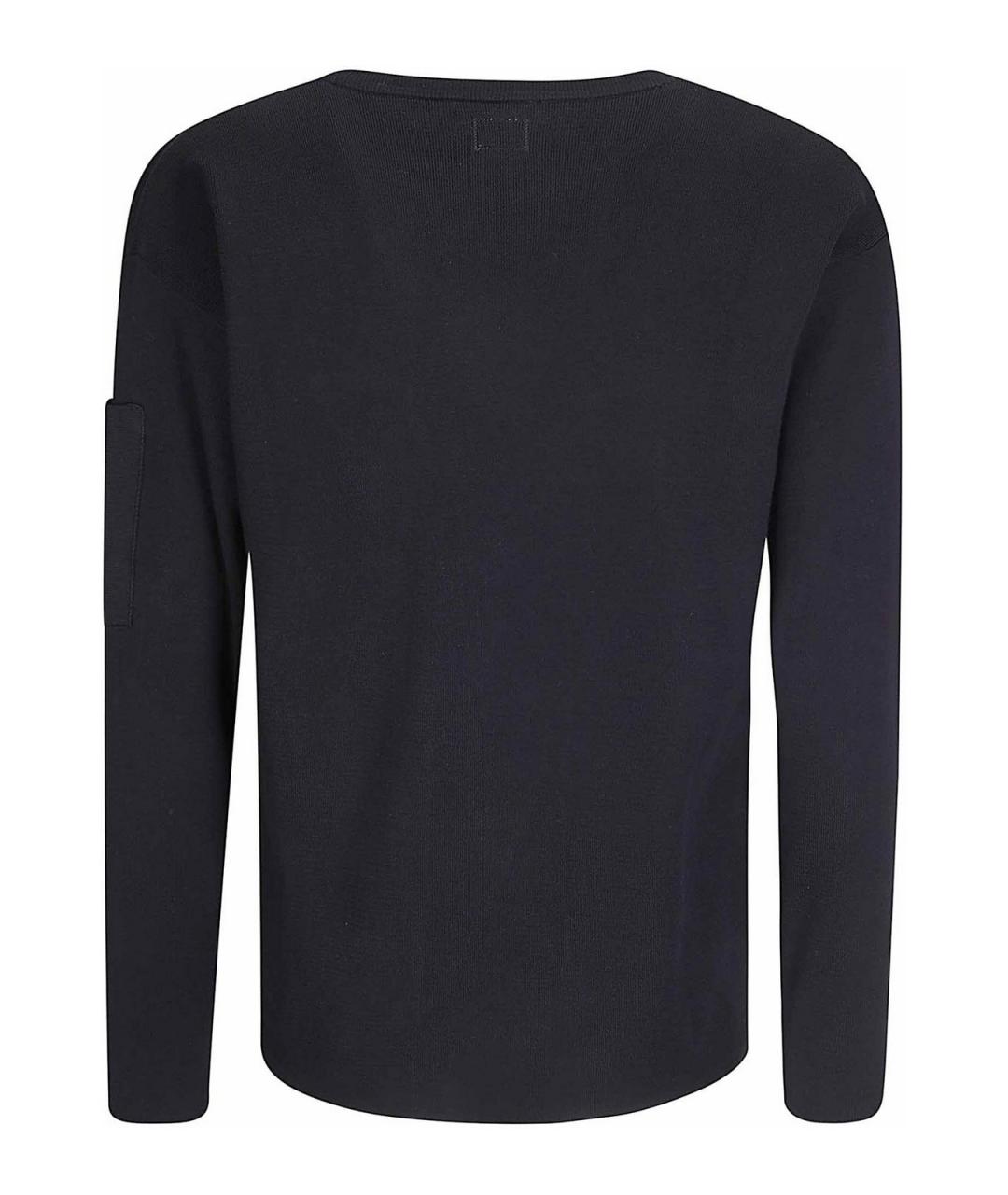 CP COMPANY Черный хлопковый джемпер / свитер, фото 2